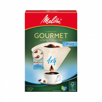 Melitta Filter 1 x 4 Gourmet Mild, naturbraun, 80 Stück